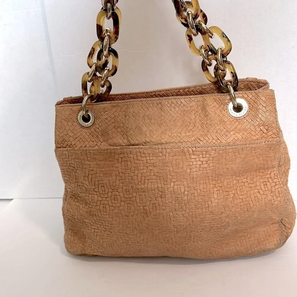 Elaine Turner Purse light distressed leather tan